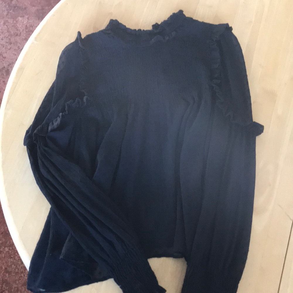 Black long sleeve blouse